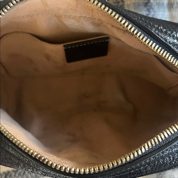 Gucci Brown and Black Suede Bag with Gold Accents - Picture 13 of 13